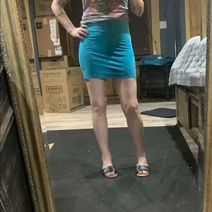 Turquoise skirt